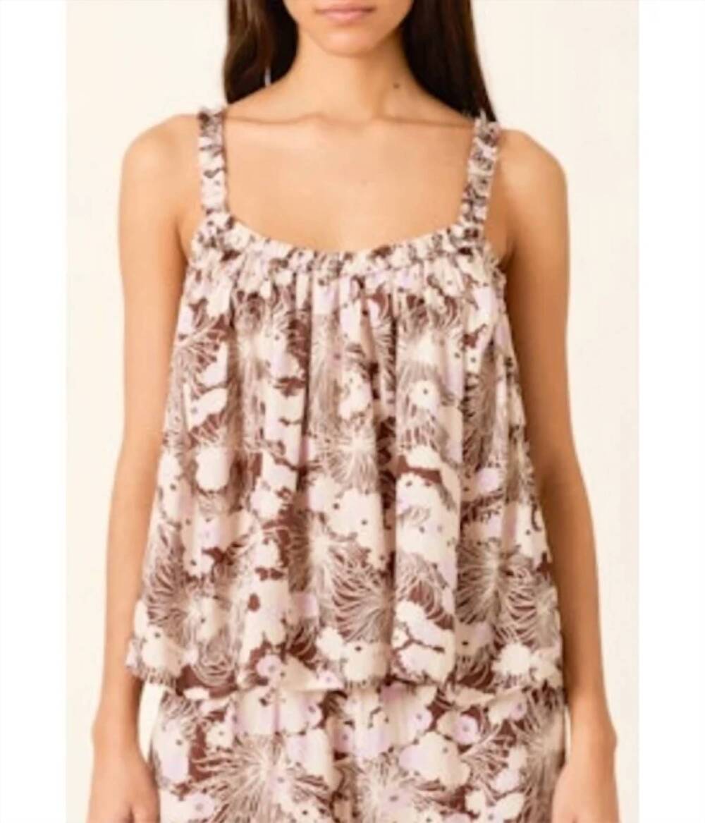 NEW ALIX OF BOHEMIA tali sleeveless top in dandelion dusk print